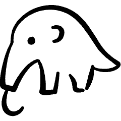 Various Mammals Anteater Icon from Freehand Set