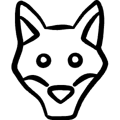 Fox Head Icon from Freehand Set