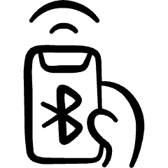Bluetooth Hand Signal Icon from Freehand Set
