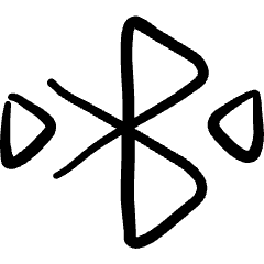 Bluetooth Symbol Connecting 2 Icon from Freehand Set