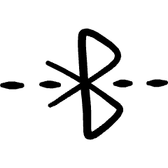 Bluetooth Symbol Connecting Icon from Freehand Set