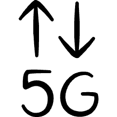 Cellular Network 5g Icon from Freehand Set