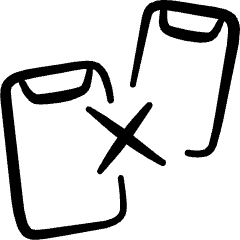 Connect Device Cancel Icon from Freehand Set