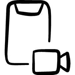 Mobilephone Action Camera Icon from Freehand Set