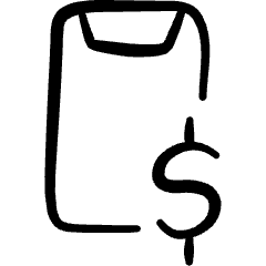 Mobilephone Action Cash Icon from Freehand Set