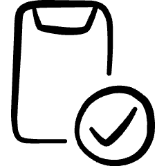 Mobilephone Action Check Icon from Freehand Set