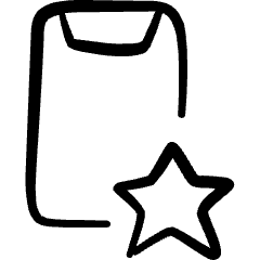 Mobilephone Action Favorite Star Icon from Freehand Set