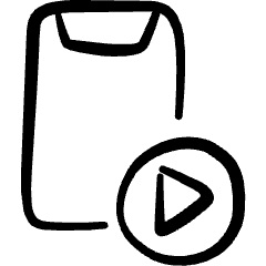 Mobilephone Action Play Icon from Freehand Set