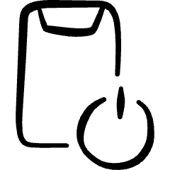 Mobilephone Action Power Switch Icon from Freehand Set