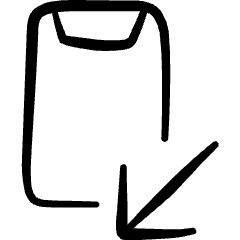 Mobilephone Action Received Call Icon from Freehand Set