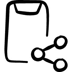 Mobilephone Action Share Icon from Freehand Set