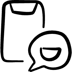 Mobilephone Action Smiley Icon from Freehand Set