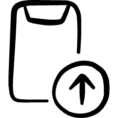 Mobilephone Action Upload Icon from Freehand Set
