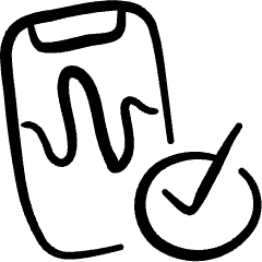 Mobilephone Action Voice Approved Icon from Freehand Set