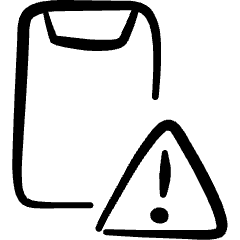 Mobilephone Action Warning Icon from Freehand Set