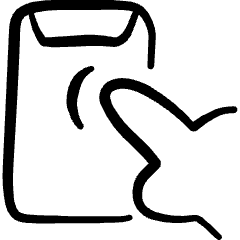 Force Touch Tap Icon from Freehand Set