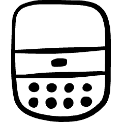 Mobile Phone Blackberry 2 Icon from Freehand Set