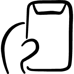 Mobile Phone Hand Hold 1 Icon from Freehand Set