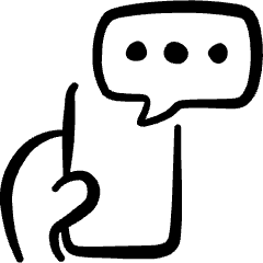 Mobile Phone Hand Type Text Icon from Freehand Set