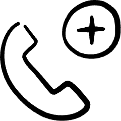 Phone Actions Add Icon from Freehand Set
