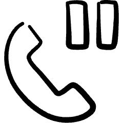 Phone Actions Pause Icon from Freehand Set