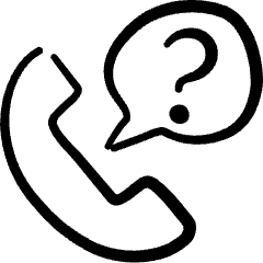 Phone Actions Question Icon from Freehand Set