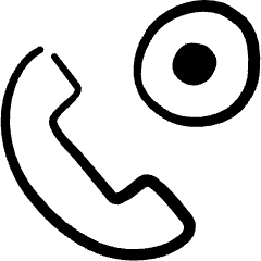 Phone Actions Record Icon from Freehand Set
