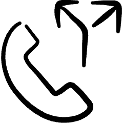 Phone Actions Split Icon from Freehand Set
