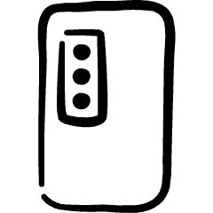 Phone Camera Back Android Icon from Freehand Set