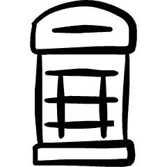 Phone Booth Icon from Freehand Set