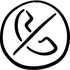 Phone Off Icon from Freehand Set