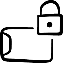 Rotate Lock Horizontal Smartphone Icon from Freehand Set