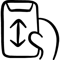 Scroll Vertical Smartphone Icon from Freehand Set