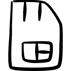 Sim Card Icon from Freehand Set