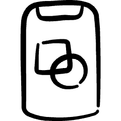 Smartphone App Widget Appearance Icon from Freehand Set