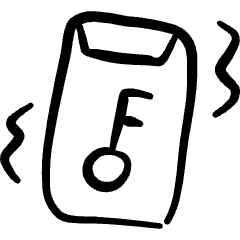 Vibrate Lock Icon from Freehand Set