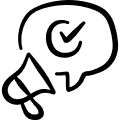 Campaign Check Approve Icon from Freehand Set