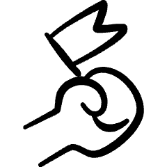 Campaign Hand Flag Icon from Freehand Set