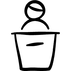 Debate Podium Person Icon from Freehand Set