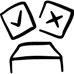 Vote Countable Uncountable Ballot Icon from Freehand Set