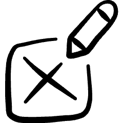 Vote Cross Icon from Freehand Set