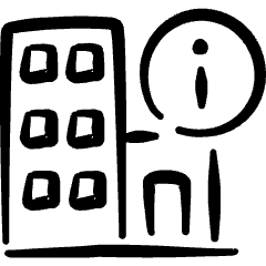 Real Estate Action Building Information Icon from Freehand Set