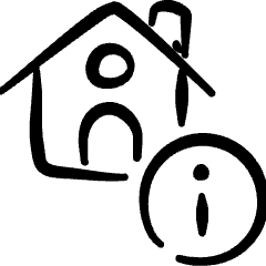 Real Estate Action House Information Icon from Freehand Set