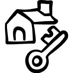 Real Estate Deal Key Icon from Freehand Set