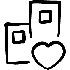 Real Estate Favorite Heart Building Icon from Freehand Set