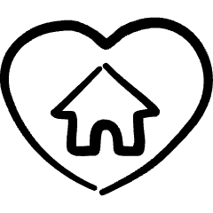 Real Estate Favorite Heart House Icon from Freehand Set