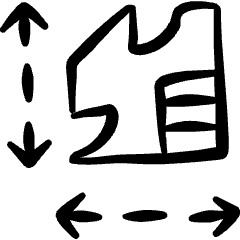 Real Estate Dimensions Blueprint Plan Icon from Freehand Set