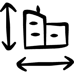 Real Estate Dimensions Building Icon from Freehand Set