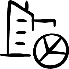 Real Estate Market Building Icon from Freehand Set