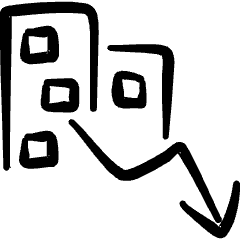 Real Estate Market Building Fall Icon from Freehand Set